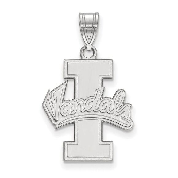 10k White Gold U. of Idaho Large Logo Pendant - Picture 1 of 4